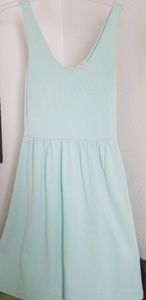 J. Crew button back mint skater dress